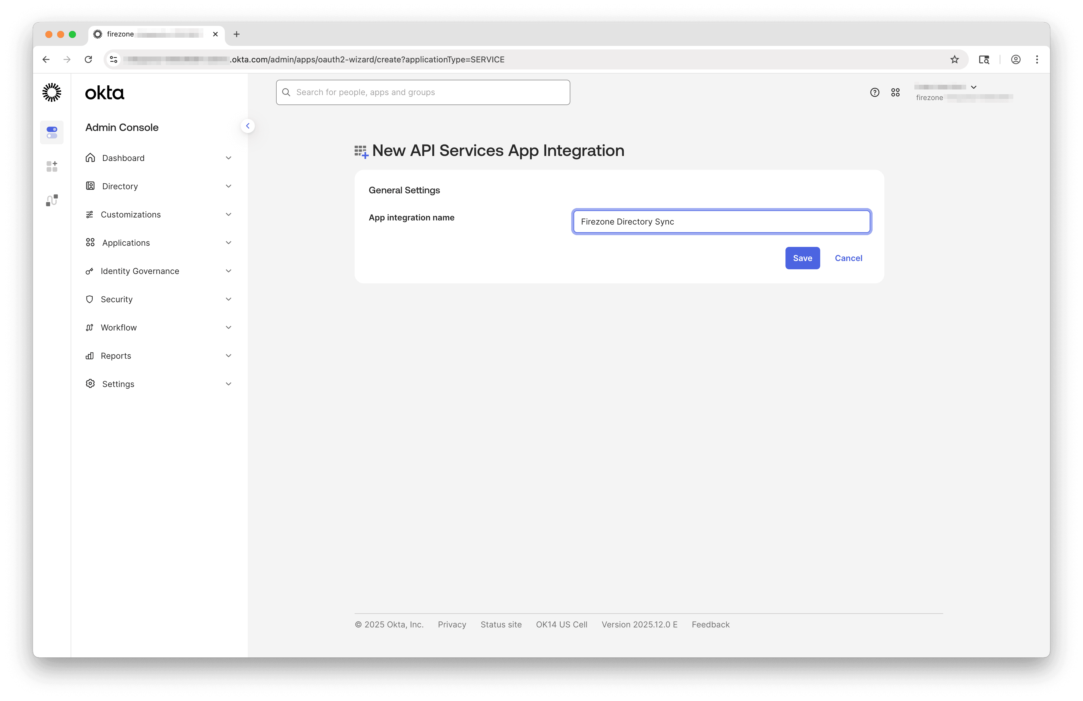 Okta name new app integration
